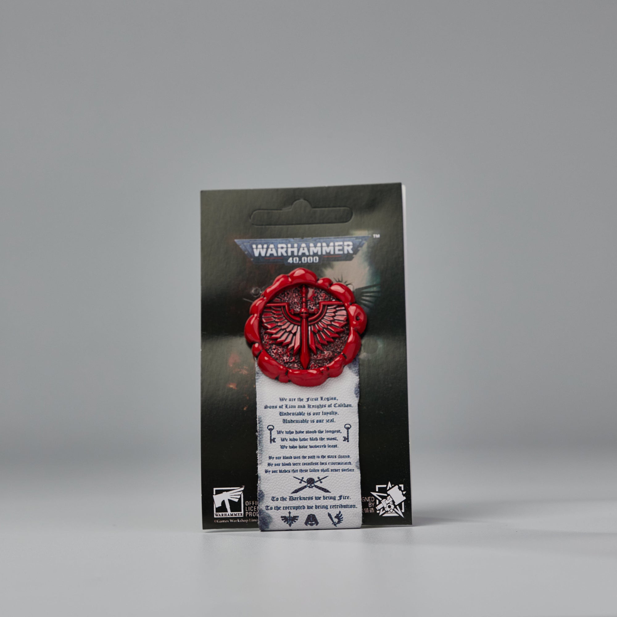 Warhammer 40K Dark Angels Purity Seals Lion El'Jonson Legion Commemorative Badge Starforged